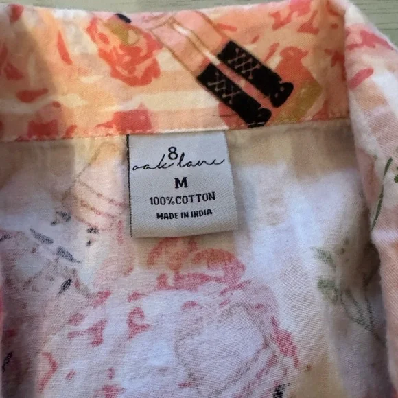 8 Oak Lane Sleepwear | Intimates Nutcracker Rose Pj Flannel Set Sz Medium - Picture 4 of 4